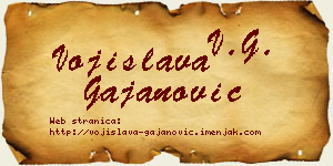 Vojislava Gajanović vizit kartica